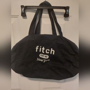 dark blue abercrombie & fitch small duffle vintage